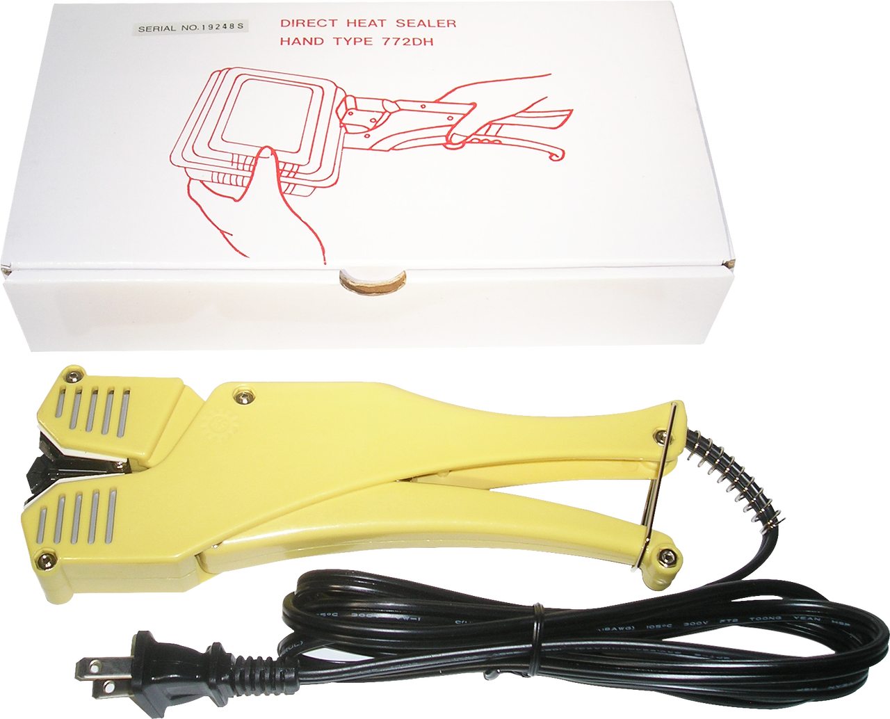Handheld Clamshell Sealer - Shown with Packaging Box