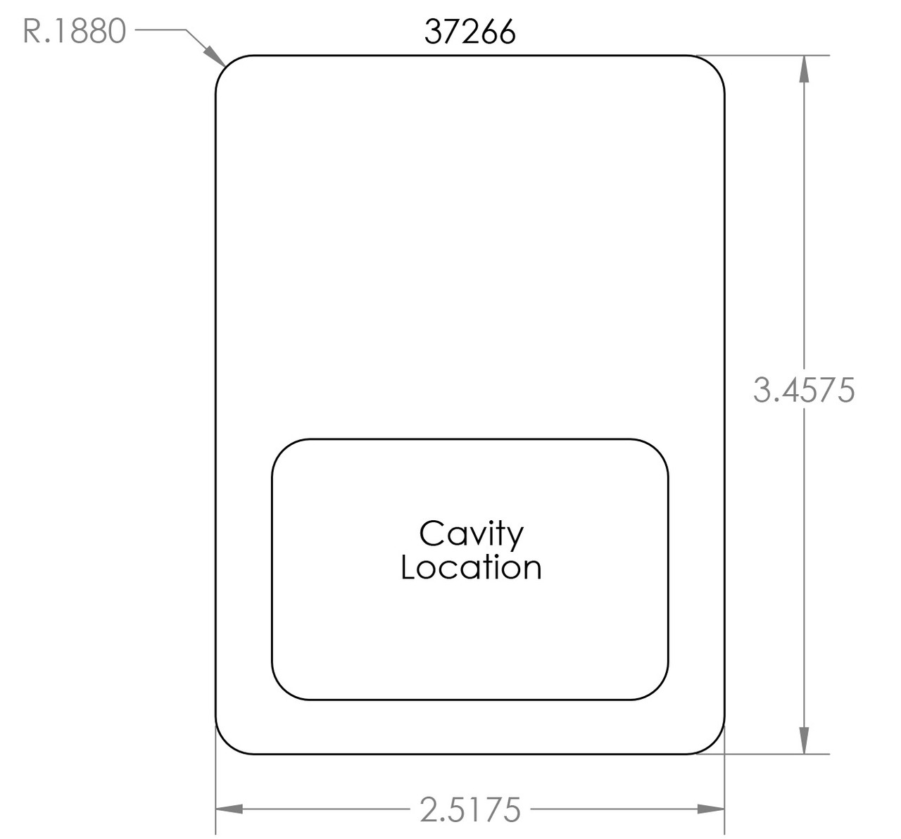 037266 - Stock Clamshell Packaging Header Card Dielines