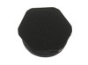 1-1/4" Black Hexagonal Poly Plug