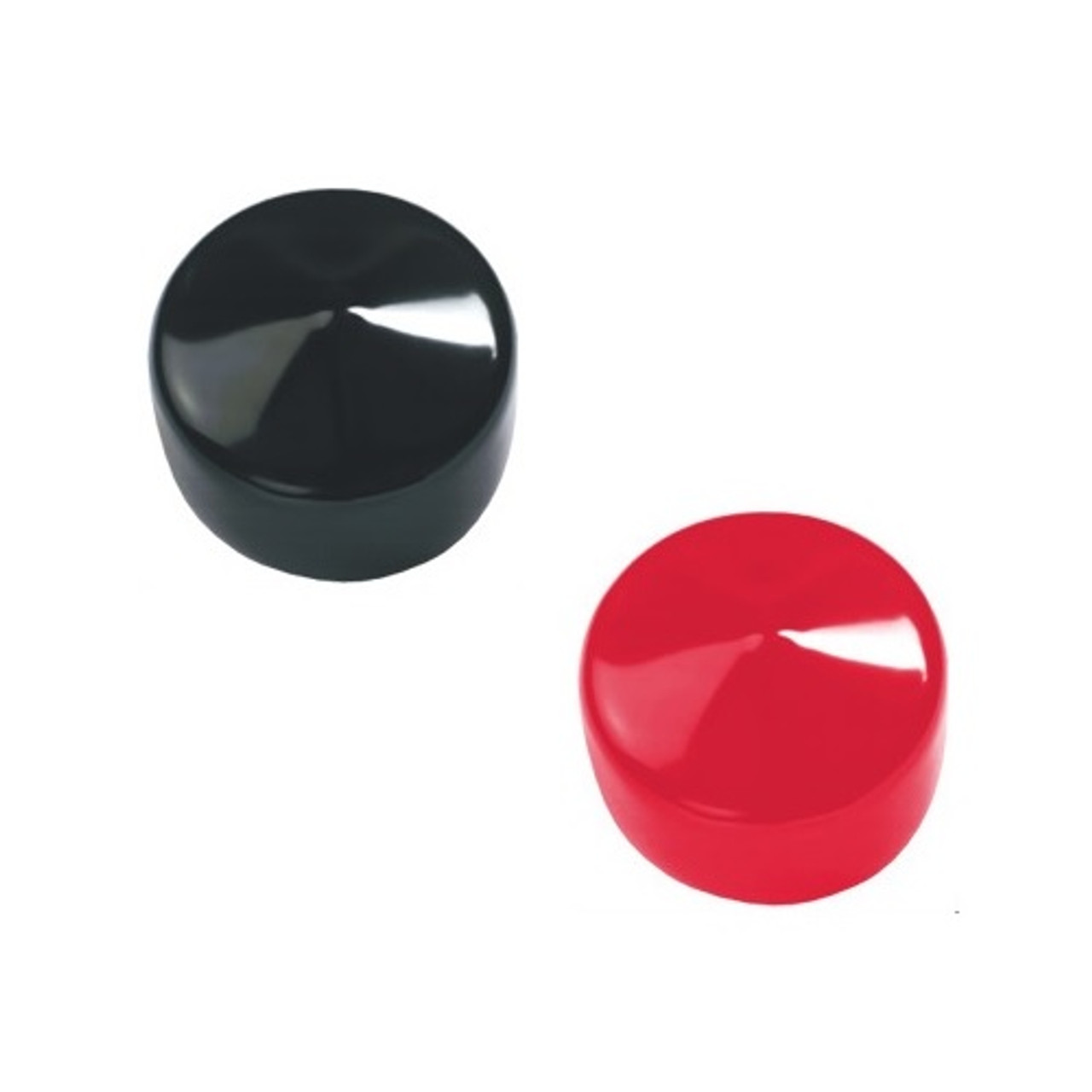 1/4" x 1/2" Round Tuff Pak Cap - 1,000 in Red or Black
