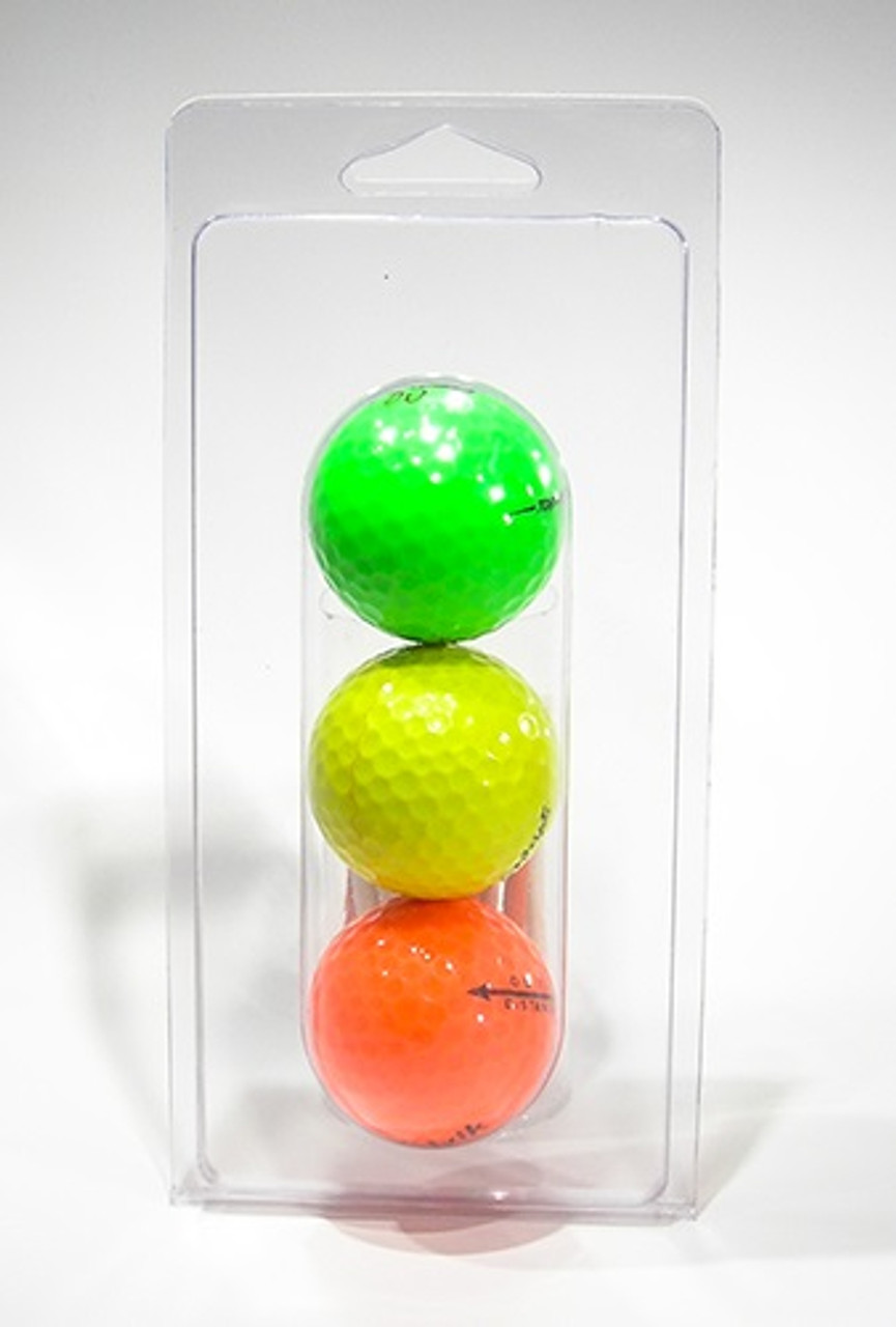 103-Large - 3-Ball Double Hang Hole Golf Ball Clamshell