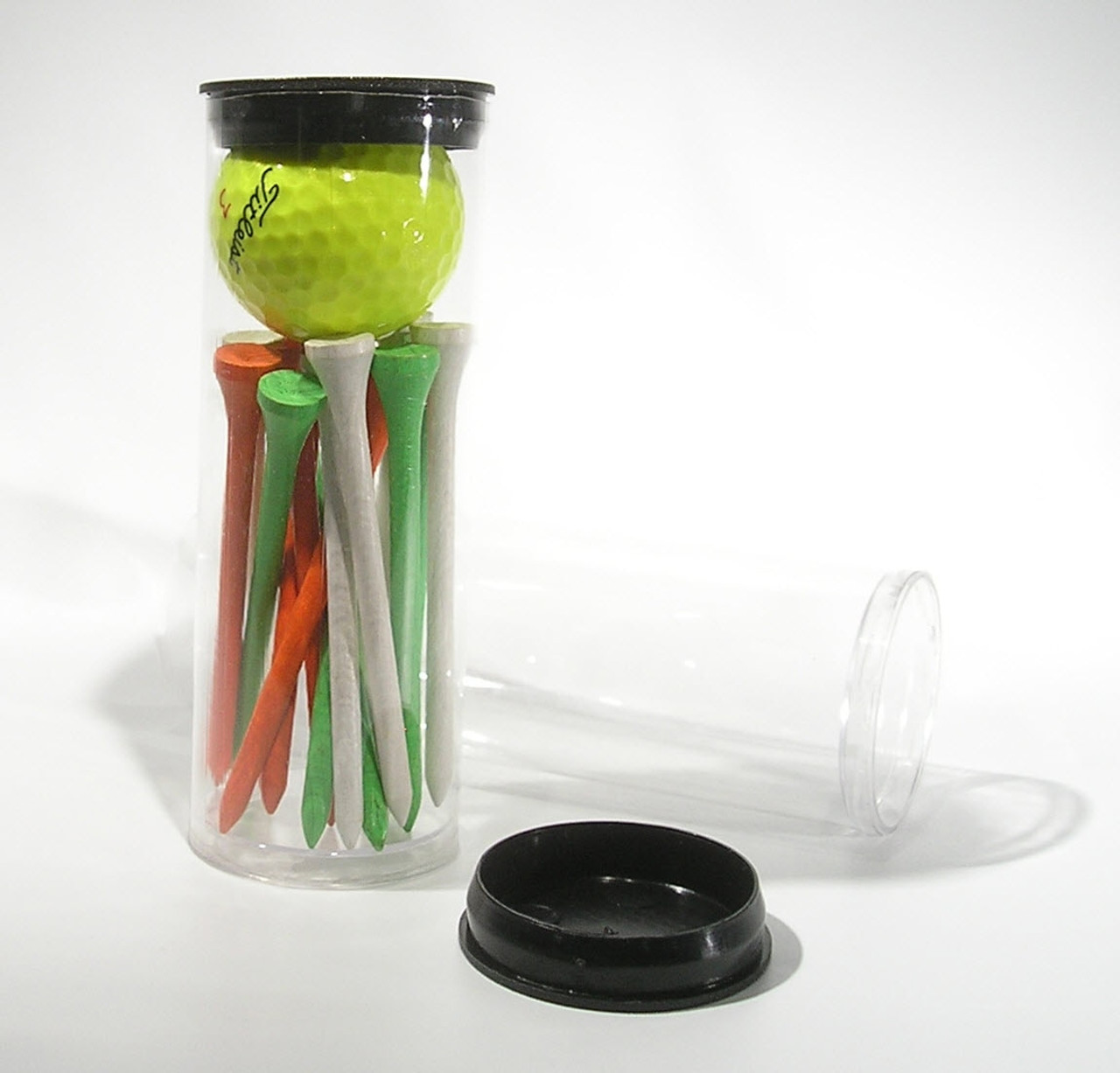 1-3/4" x 5" Clear Plastic 1 Ball Container (room for 2-7/8" to 3-1/4" tees)