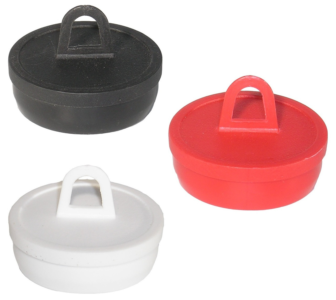 1" Round Hanger Plug - Black, Red or White