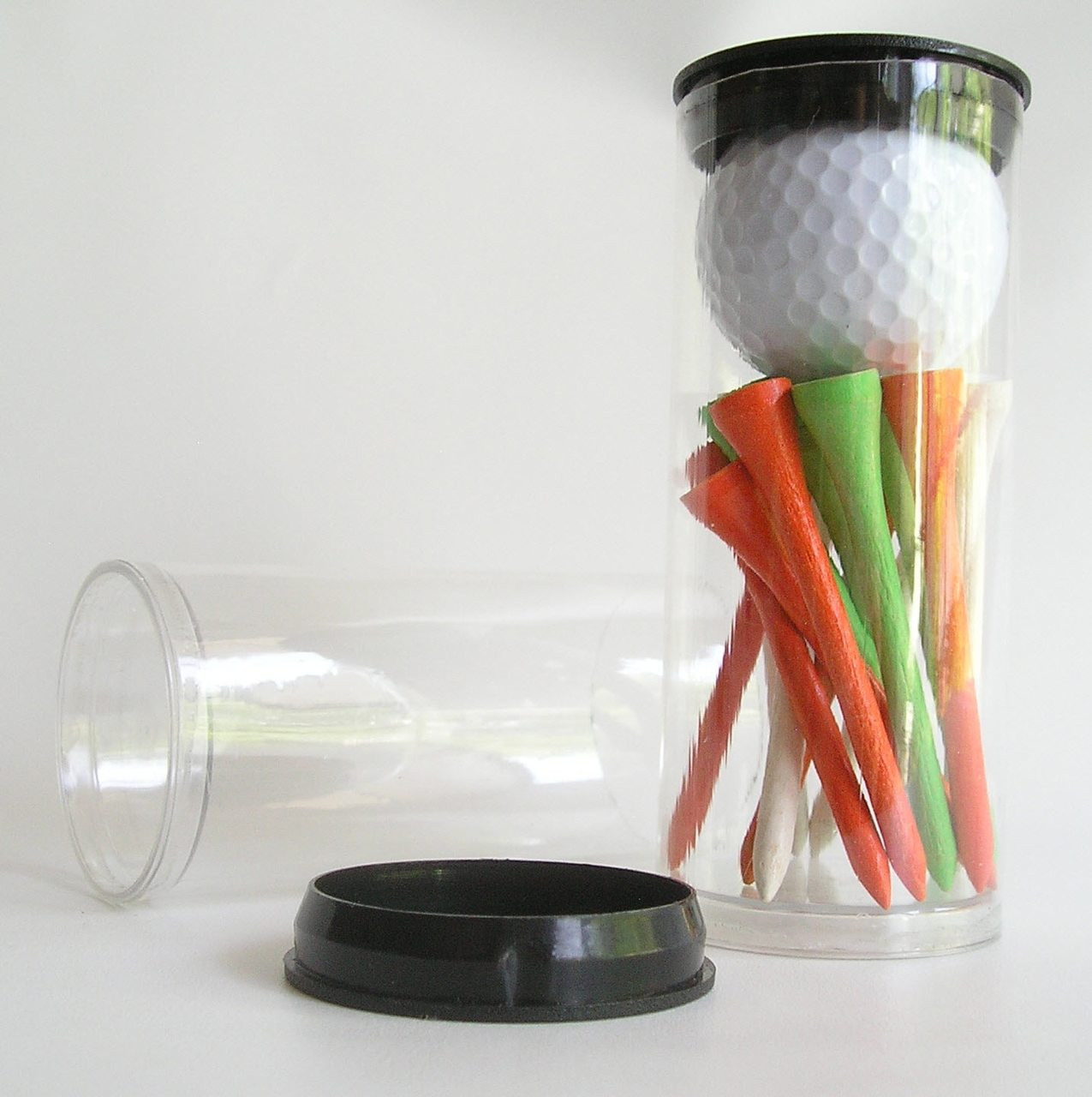 1-3/4" x 5" Clear Plastic 1 Ball Container (room for 2-7/8" to 3-1/4" tees)