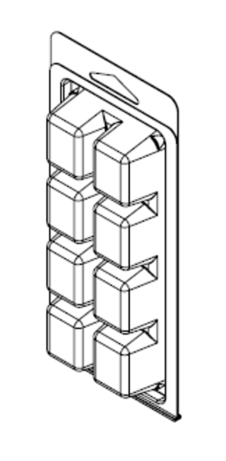 8-pocket Clamshell Packaging - Cavities