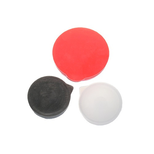 1-5/8" Round Poly Plug Flat Top - Red